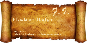 Flautner Ibolya névjegykártya